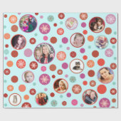 クリスマスの雪片14のお気に入りのな家族の写真 ラッピングペーパー (フラット)