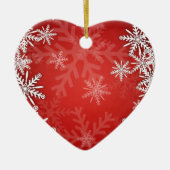 クリスマスの雪片 セラミックオーナメント (正面)