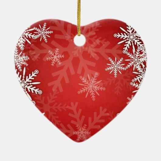 クリスマスの雪片 セラミックオーナメント (裏面)