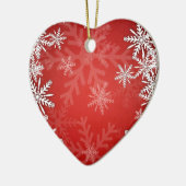 クリスマスの雪片 セラミックオーナメント (左)