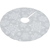 クリスマスの雪片 ブラッシュドポリエステルツリースカート (アングル)