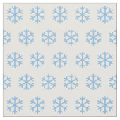 クリスマスの雪片（青） ファブリック (クローズアップ)