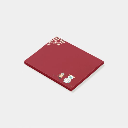 クリスマスの雪男 ポストイット (アングル)