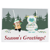 クリスマスの雪男 ラージペーパーバッグ (裏面)