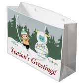 クリスマスの雪男 ラージペーパーバッグ (裏面アングル)