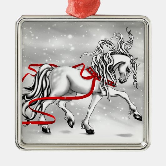 クリスマスの雪鐘 メタルオーナメント (正面)