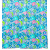 クリスマスの雪 シャワーカーテン (正面)