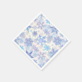 クリスマスの雪 スタンダードカクテルナプキン (角)