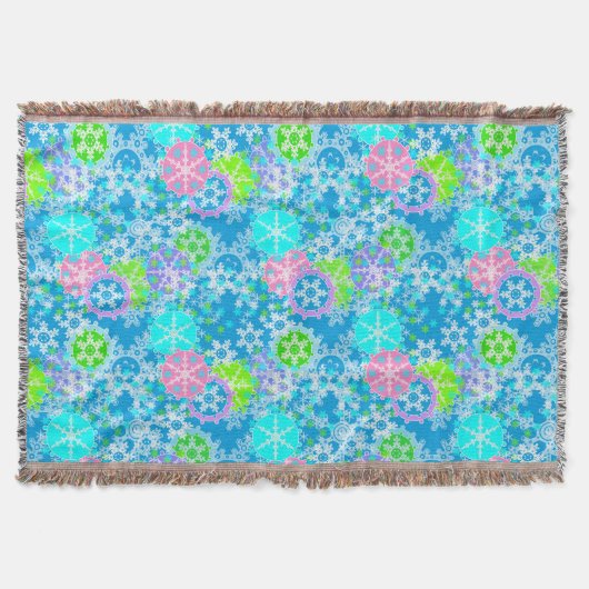 クリスマスの雪 スローブランケット (正面)