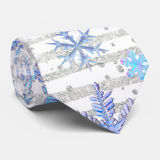 クリスマスの雪 ネクタイ (ロール)