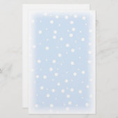 クリスマスの雪（青） 便箋 (正面/裏面)