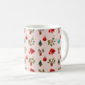 クリスマスの雰囲気に満ちたアート コーヒーマグカップ (正面右)
