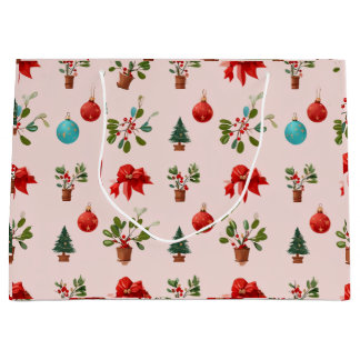 クリスマスの雰囲気に満ちたアート ラージペーパーバッグ
