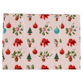 クリスマスの雰囲気に満ちたアート ラージペーパーバッグ (裏面)