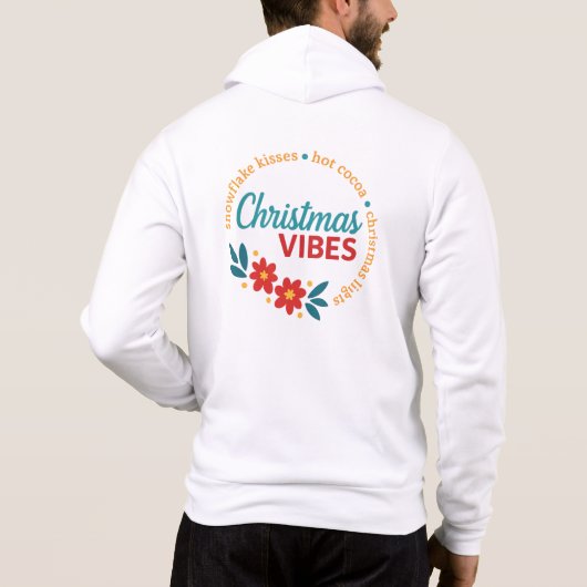 クリスマスの雰囲気ジップアップパーカー パーカ (裏面)