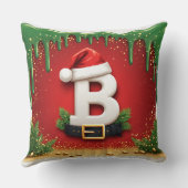 クリスマスの雰囲気漂うBの文字 🎅 クッション (裏面)