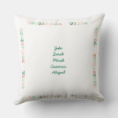 クリスマスの雰囲気 オーダーメイド 白 カラフル クッション (裏面)