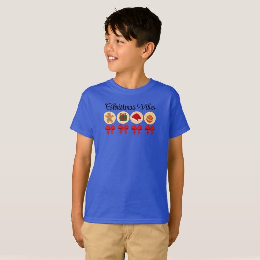 クリスマスの雰囲気 キッズ Tシャツ (正面フル)