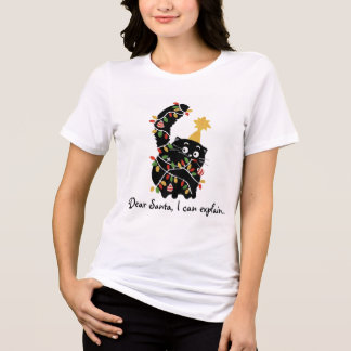 クリスマスの雰囲気 サンタ ねこ 可愛い おもしろい トライブレンドＴシャツ