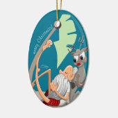 クリスマスの雰囲気 セラミックオーナメント (左)