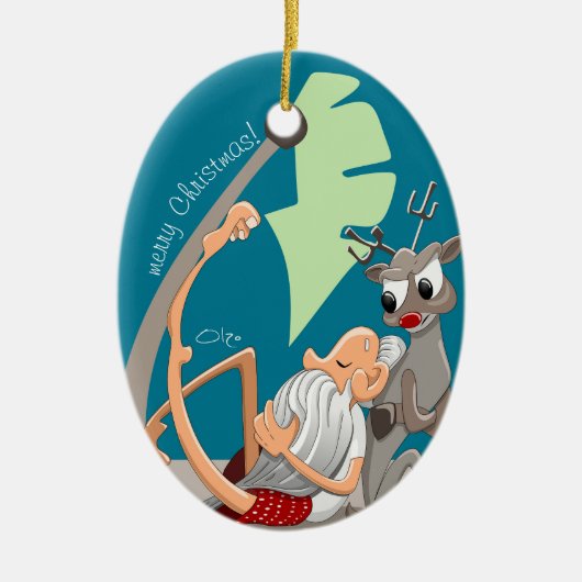 クリスマスの雰囲気 セラミックオーナメント (正面)