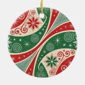 クリスマスの雰囲気 セラミックオーナメント (裏面)
