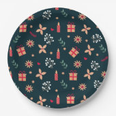 クリスマスの雰囲気 ペーパープレート (正面)