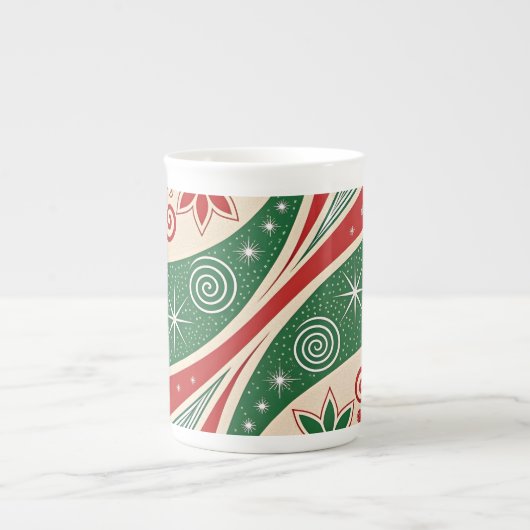 クリスマスの雰囲気 ボーンチャイナマグカップ (正面)