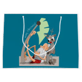 クリスマスの雰囲気 ラージペーパーバッグ (正面)