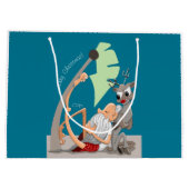 クリスマスの雰囲気 ラージペーパーバッグ (裏面)