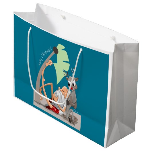 クリスマスの雰囲気 ラージペーパーバッグ (正面アングル)