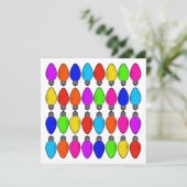 クリスマスの電球パターン カード (スタンド正面)