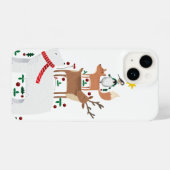 クリスマスの電話ケース動物の新年の休日 iPhoneケース (裏面横)