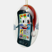 クリスマスの電話マスコット セラミックオーナメント (右)
