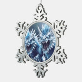 クリスマスの霜モンスター スノーフレークピューターオーナメント (右)