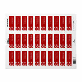 クリスマスの青い木とビーズの文字列パターン ラベル (フルシート)