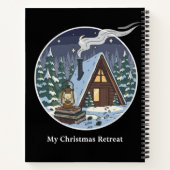 クリスマスの静かな読書の隠れ家、居心地の良い冬のキャビン ノートブック (裏面)