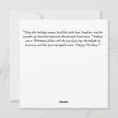 クリスマスの静けさとあたたかさ シーズンカード (裏面)