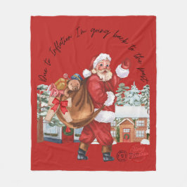 クリスマスの面白いギフトTシャツ フリースブランケット