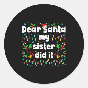 クリスマスの面白いサンタさんへ私の妹がやりましたXmas B ラウンドシール