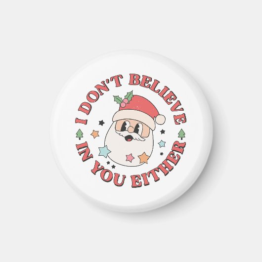 クリスマスの面白いサンタ マグネット (正面)