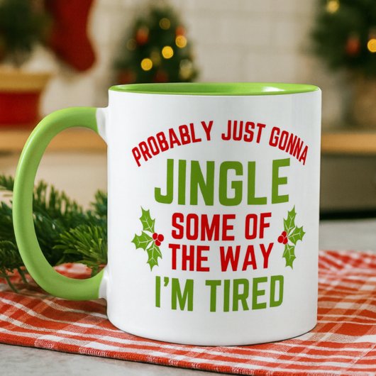 クリスマスの面白いジョーク 途中までならジングルするよ マグカップ