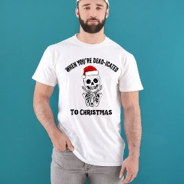 クリスマスの面白いスケルトン ホリデー パン ギフト Tシャツ