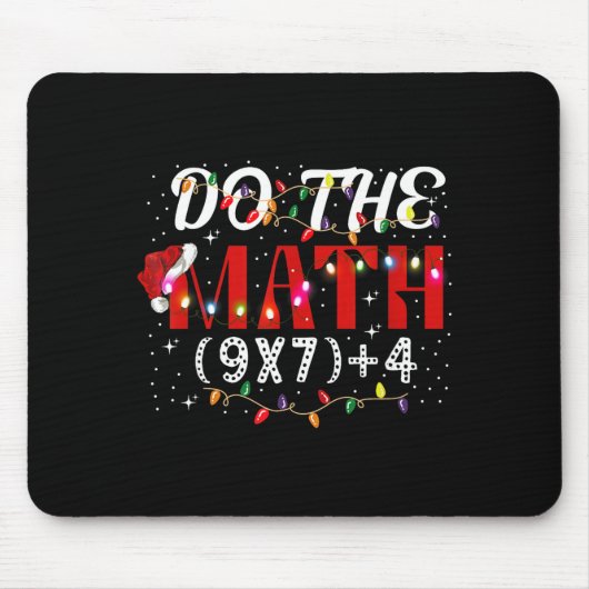 クリスマスの面白い数学のミーム (9x7)+4 ギフト学習 マウスパッド (正面)