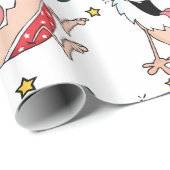 クリスマスの面白い酔っ払いサンタのキャラクター ラッピングペーパー (ロールコーナー)
