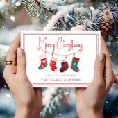 クリスマスの靴下 シーズンカード