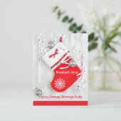 クリスマスの靴下，ボーブルPolishChristmas，新年 シーズンポストカード (スタンド正面)