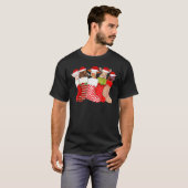 クリスマスの靴下 動物 馬 牛 ヤギ 鶏 豚 Tシャツ (正面フル)