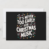 クリスマスの音楽を演奏するには時期尚早ということはないミュージシャン シーズンカード (正面)