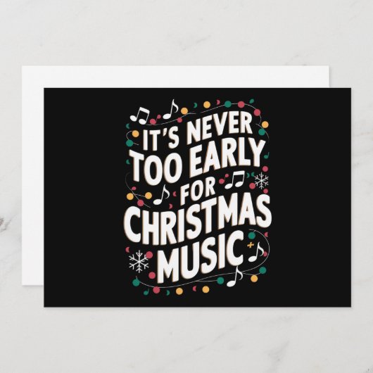 クリスマスの音楽を演奏するには時期尚早ということはないミュージシャン シーズンカード (正面/裏面)